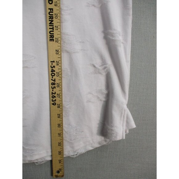 Carbon White Distressed Long-Sleeve Shirt Size - XXL - Picture 5 of 9
